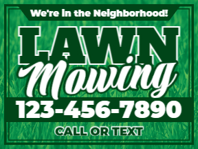 Lawn CareUnlimited-Color Yard SignTemplate 01