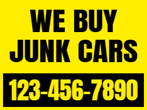 Automotive Yellow Yard Sign Template 01