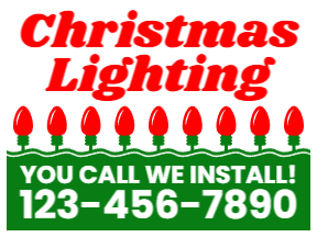 Holiday Yard Sign Template 02