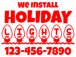 Holiday Yard Sign Template 06