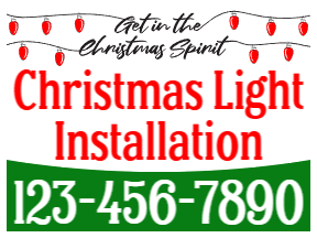 Holiday Yard Sign Template 13