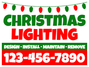 Holiday Yard Sign Template 05