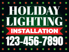 Holiday Premium Yard Sign Template 08