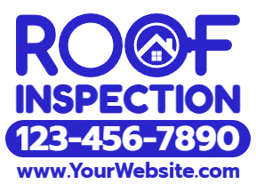 1-Color Roofing Yard Sign Template 10