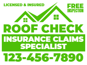 1-Color Roofing Yard Sign Template 04
