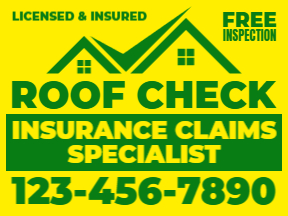 Roofing Yellow Yard Sign Template 04