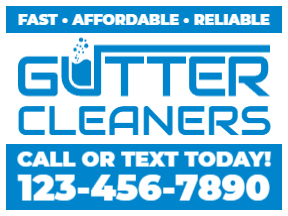 Gutter Cleaning Yard Sign Template 02