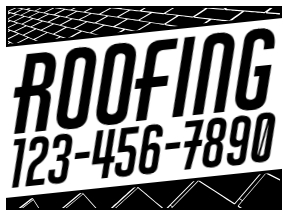1-Color Roofing Yard Sign Template 07