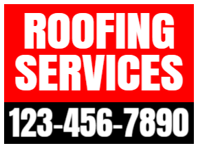 2-Color Roofing Yard Sign Template 01
