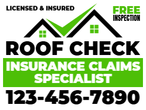 2-Color Roofing Yard Sign Template 04