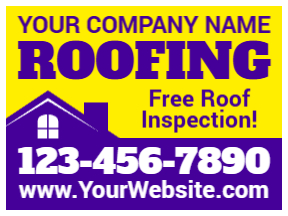 2-Color Roofing Yard Sign Template 06