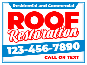 Roofing2-Color Yard SignTemplate 08