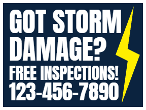 Roofing2-Color Yard SignTemplate 09