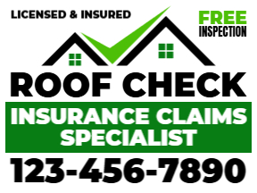 Roofing3-Color Yard SignTemplate 04
