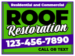 Roofing3-Color Yard SignTemplate 08