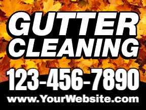 Gutter Cleaning Unlimited-Color Yard Sign Template 05