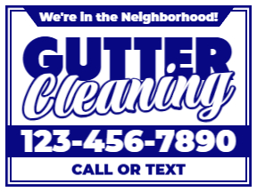 Gutter Cleaning1-Color Yard SignTemplate 08