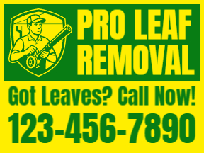 Gutter CleaningYellow Yard SignTemplate 05