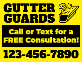 Gutter CleaningYellow Yard SignTemplate 06