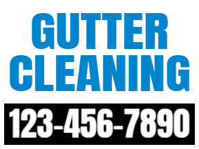 Gutter Cleaning2-Color Yard SignTemplate 01