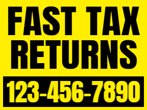 FinanceYellow Yard SignTemplate 01