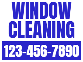 Window Cleaning - 1-Color Yard Sign - Template 01