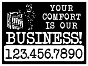HVAC - 1-Color Yard Sign - Template 02