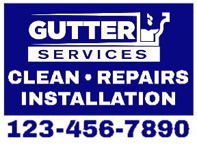 Gutter Cleaning - 1 Color - Yard Sign - Template 01