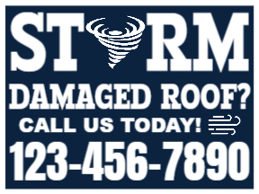 Roofing - 1-Color Yard Sign - Template 01