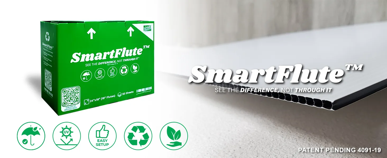 SmartFlute non-see-through yard signs - light-blocking technology